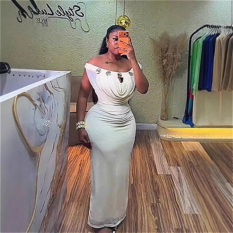 Wrap Dress Work - Long Dress Women Off Shoulder Dresses