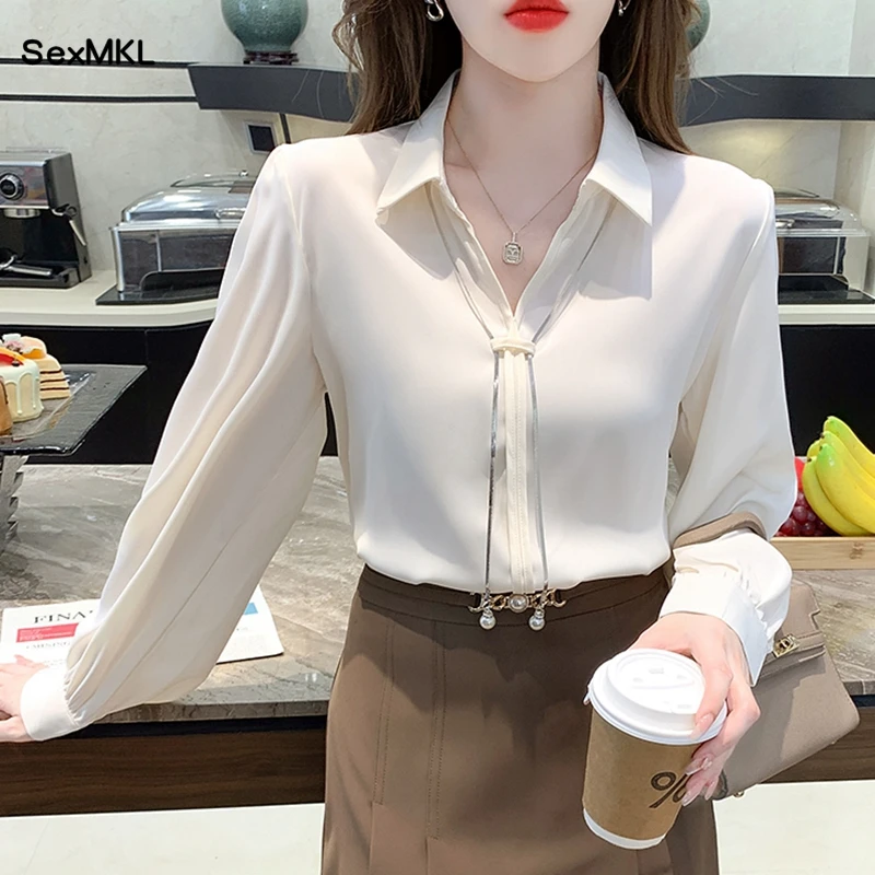 Women'S Formal Wear Blouse - Elegant Office Chiffon Blouses Women 2026