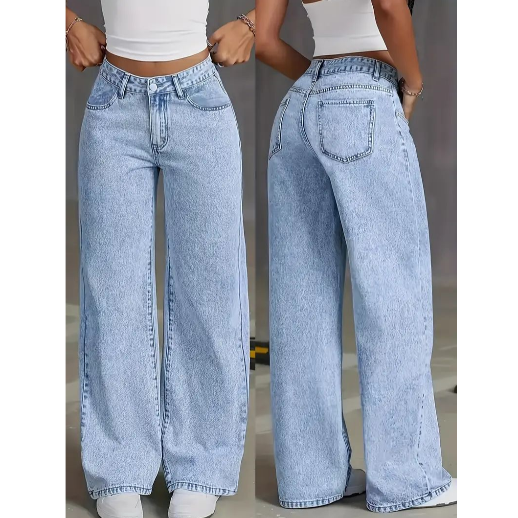Formal Wear For Women Xl - plus Size Women's Wide Leg Jeans