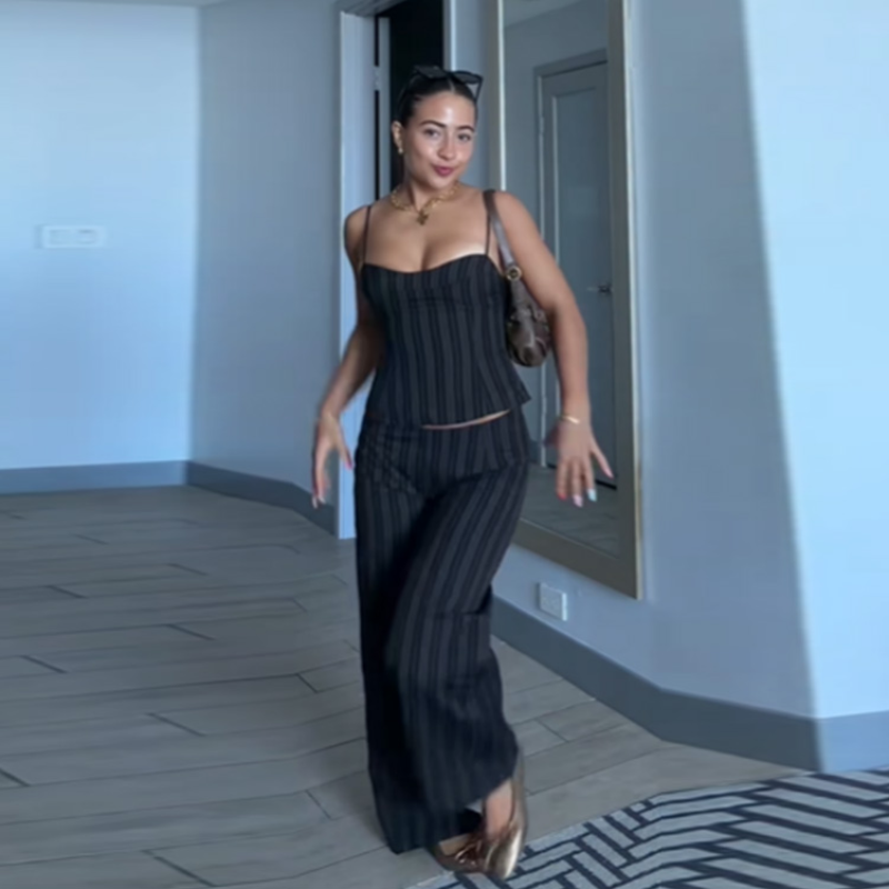 Elegant French Pinstripe 2pc S - Women Formal Wear Vest recension och pris
