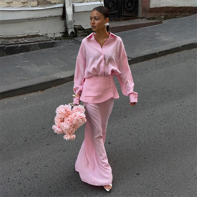 Autumn Pink Black Women Suit S - Women Formal Wear With Skirt recension och pris
