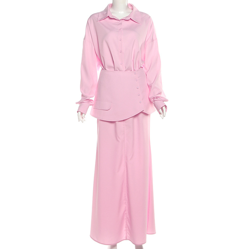 Autumn Pink Black Women Suit S - Women Formal Wear With Skirt recension och pris