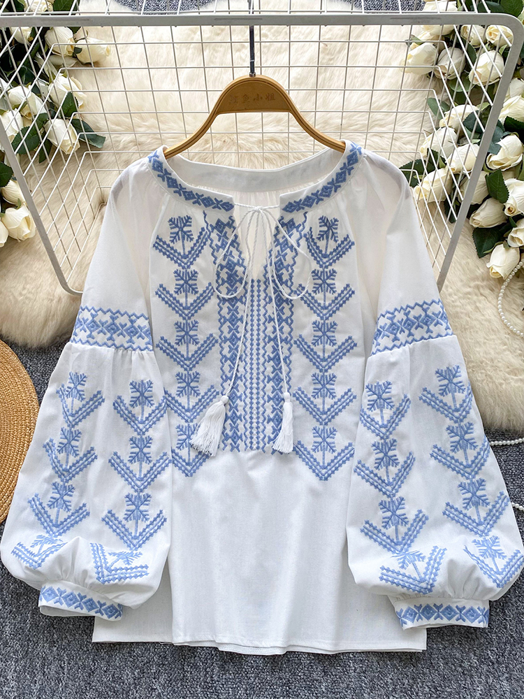 Women Blouse Embroidery Autumn - Women'S Formal Wear Blouse recension och pris