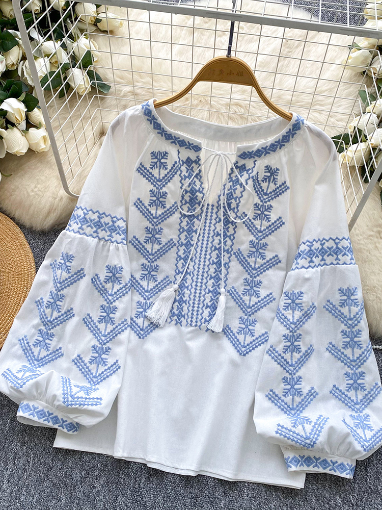 Women Blouse Embroidery Autumn - Women'S Formal Wear Blouse recension och pris
