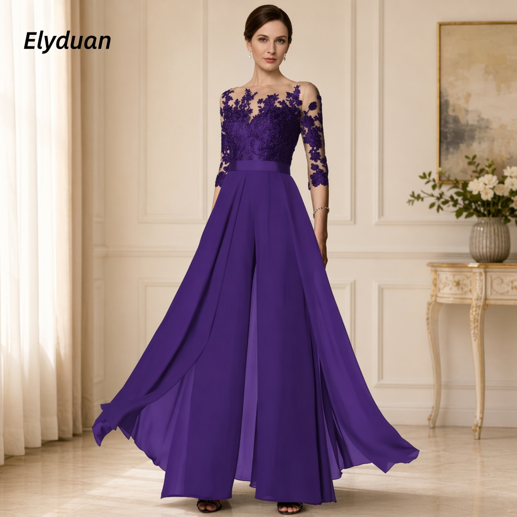 Purple Chiffon Women Jumpsuits - Women'S Formal Wear Jumpsuit recension och pris
