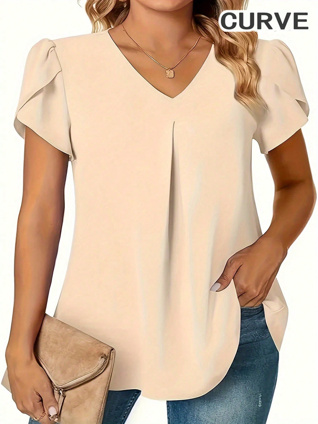 Plus Size 0XL-5XL Women V-neck - Women'S Formal Wear Blouse recension och pris