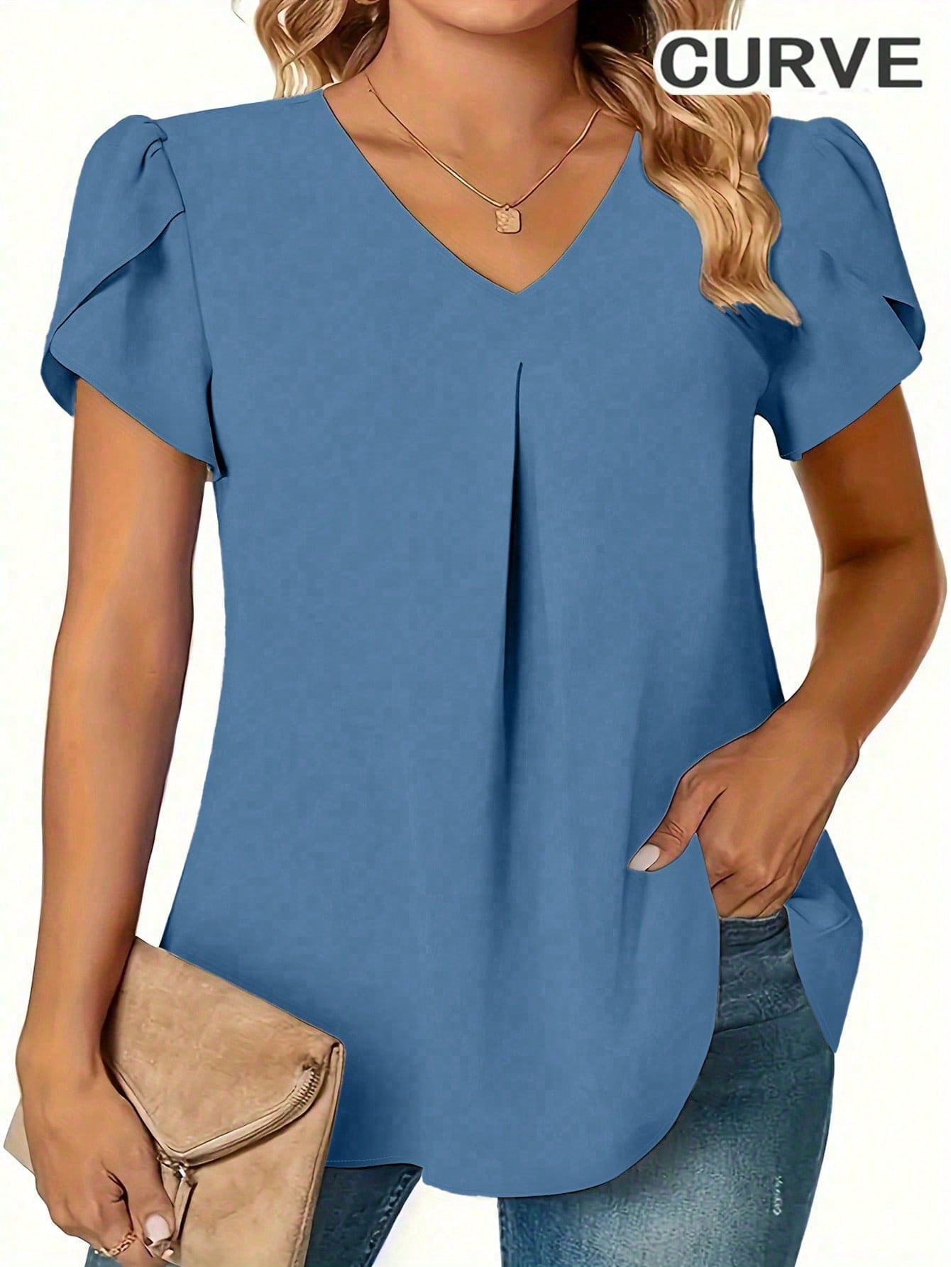 Plus Size 0XL-5XL Women V-neck - Women'S Formal Wear Blouse recension och pris