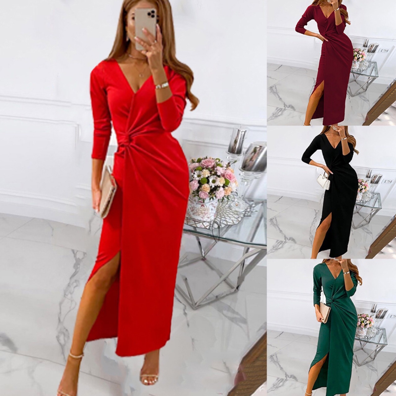 2026 Spring Summer Women Dress - Wrap Dress Work recension och pris