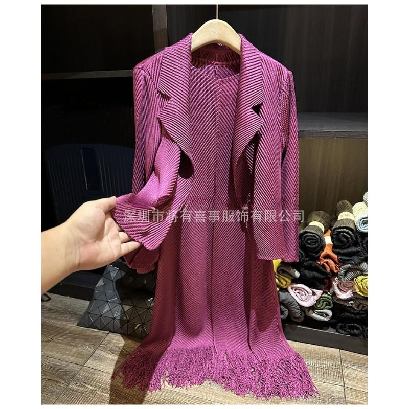 Miyake Pleated Suit Collar Jac - Women Formal Wear Vest recension och pris