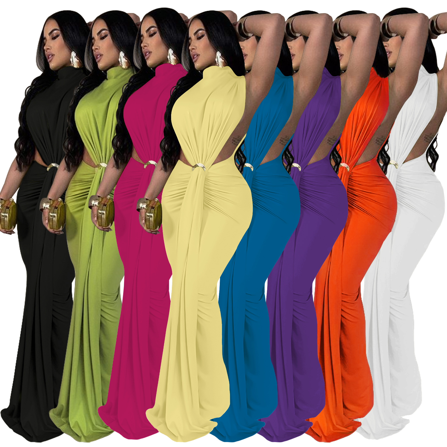 Long Dress Women Gown Dresses  - Wrap Dress Work recension och pris