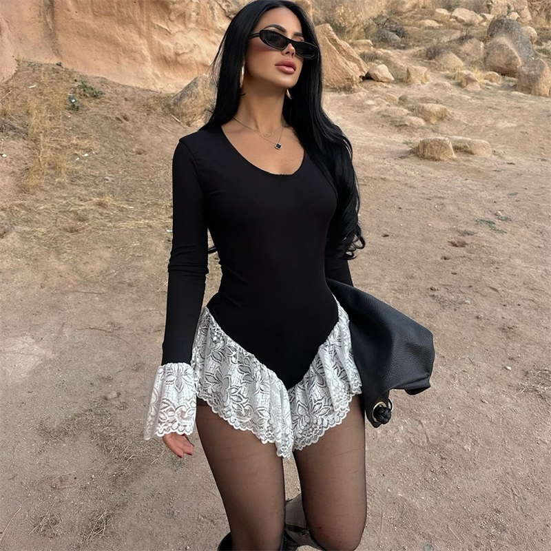 Black White Lace Women Jumpsui - Women'S Formal Wear Jumpsuit recension och pris