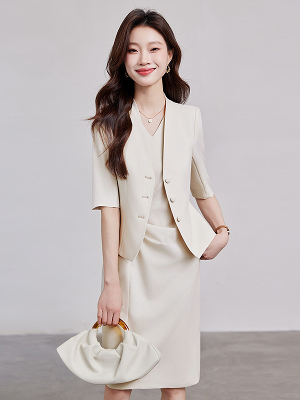 Professional Work Uniform Suit - Wrap Dress Work recension och pris