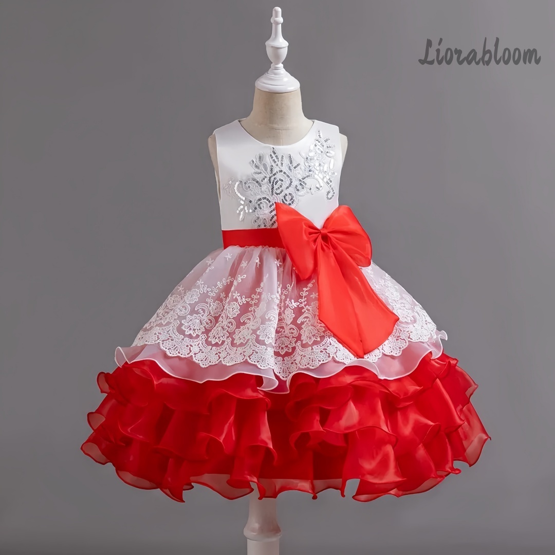 Girls' Dress With Large Bow Sl - Women'S Formal Wear For Girls recension och pris