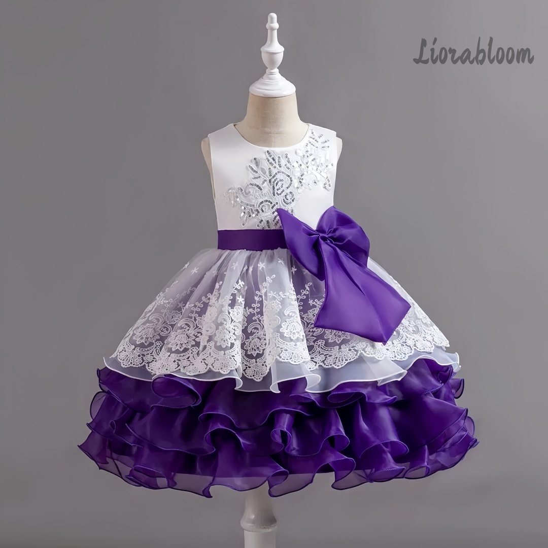 Girls' Dress With Large Bow Sl - Women'S Formal Wear For Girls recension och pris