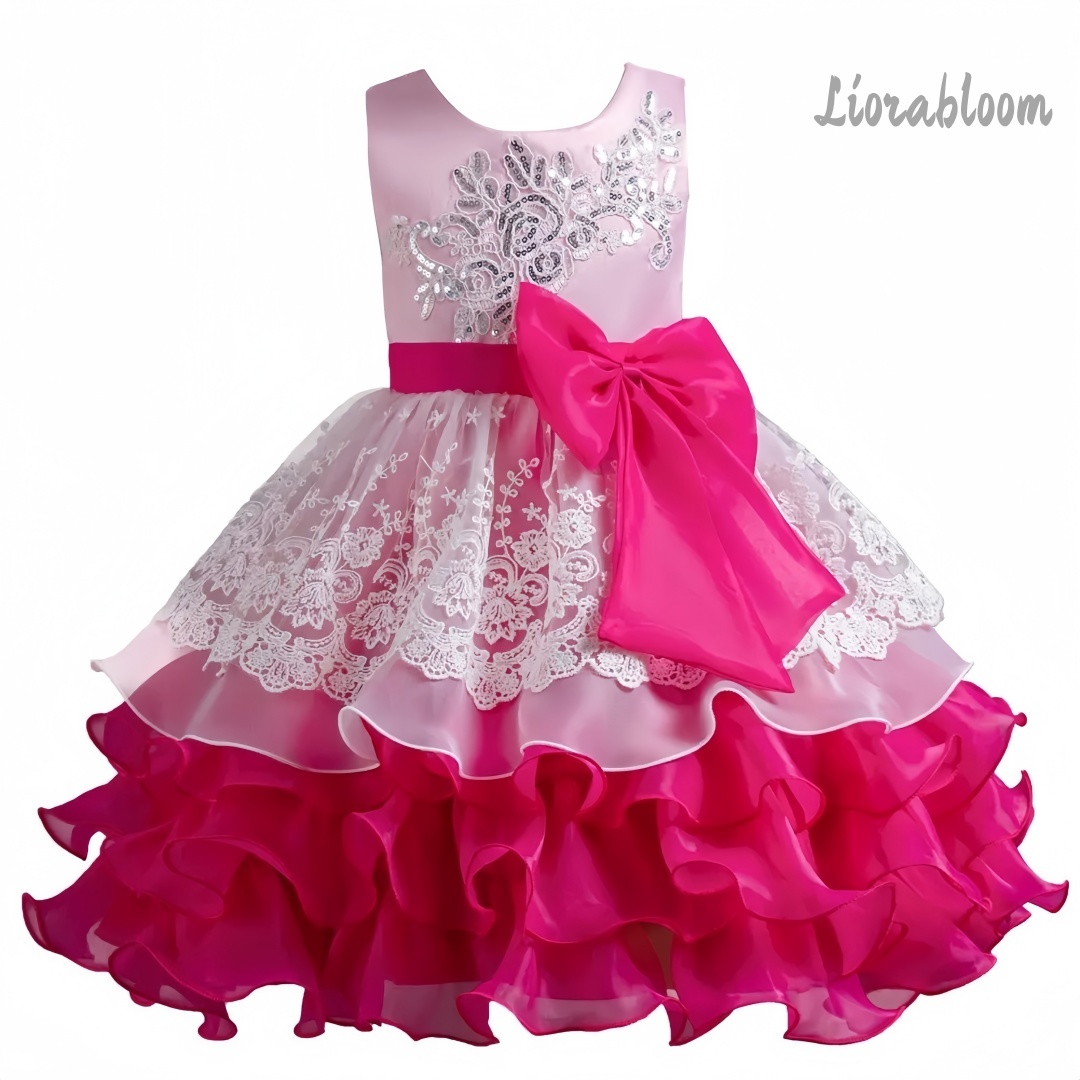 Girls' Dress With Large Bow Sl - Women'S Formal Wear For Girls recension och pris