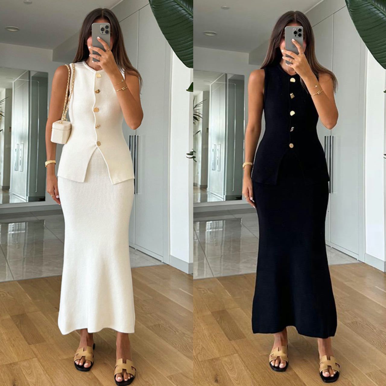 Round-neck Single-breasted Sle - Women Formal Wear With Skirt recension och pris
