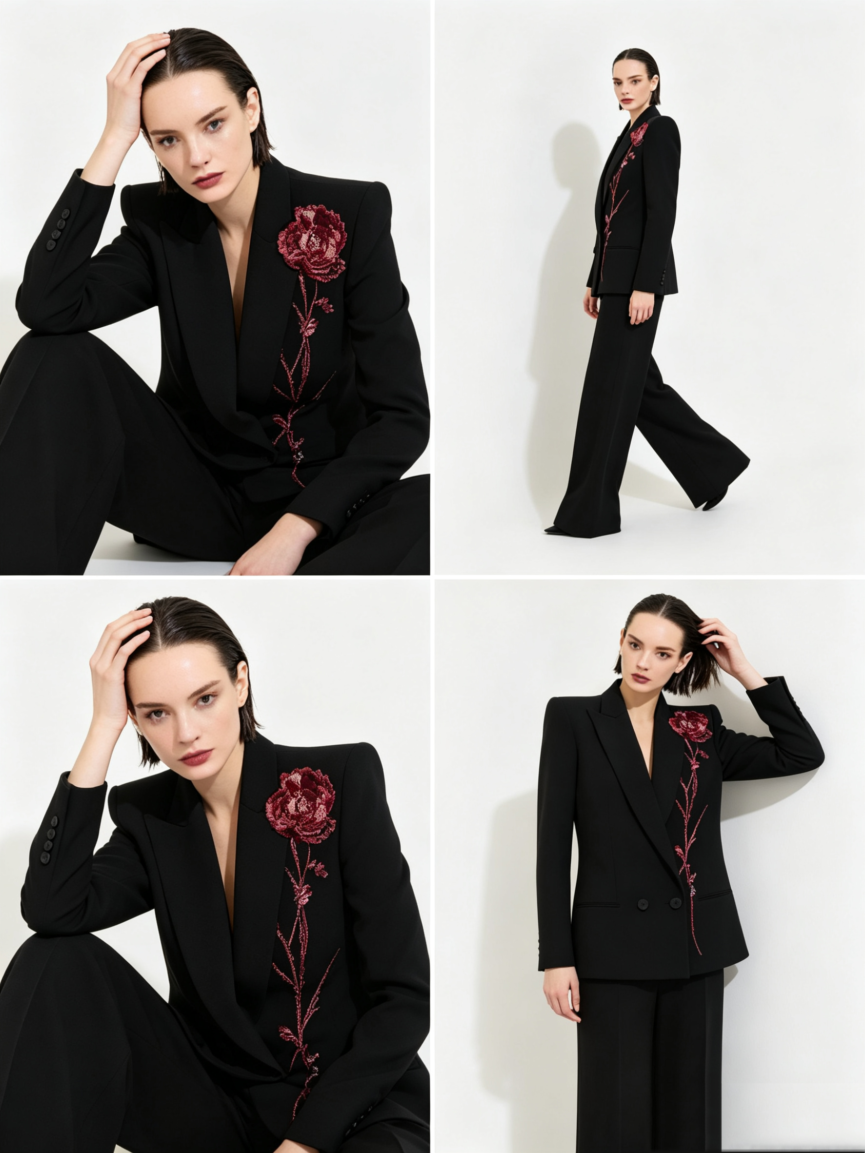 Black Women Suits Set 2 Piece  - Women Formal Wear Blazer Set recension och pris