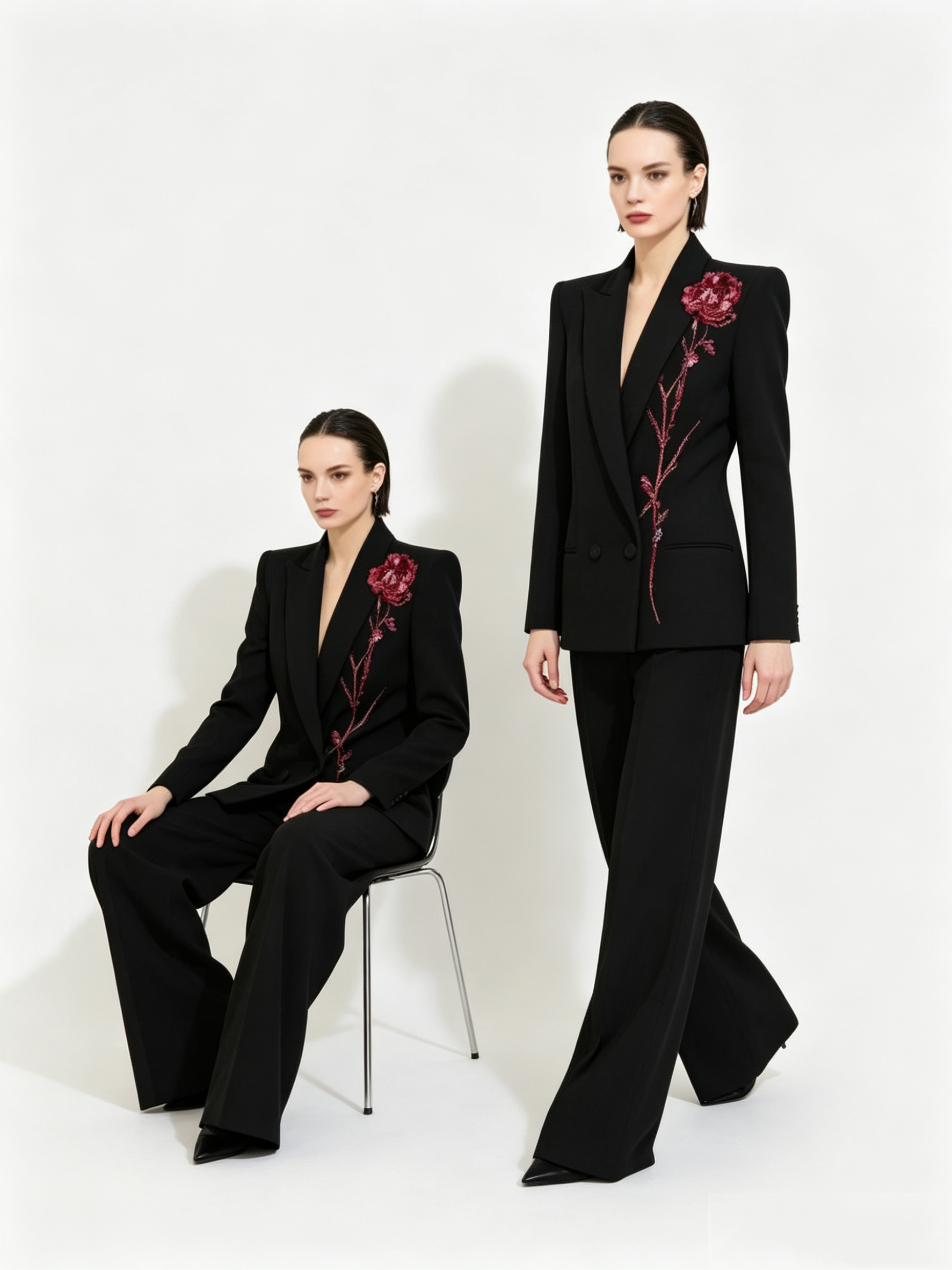 Black Women Suits Set 2 Piece  - Women Formal Wear Blazer Set recension och pris