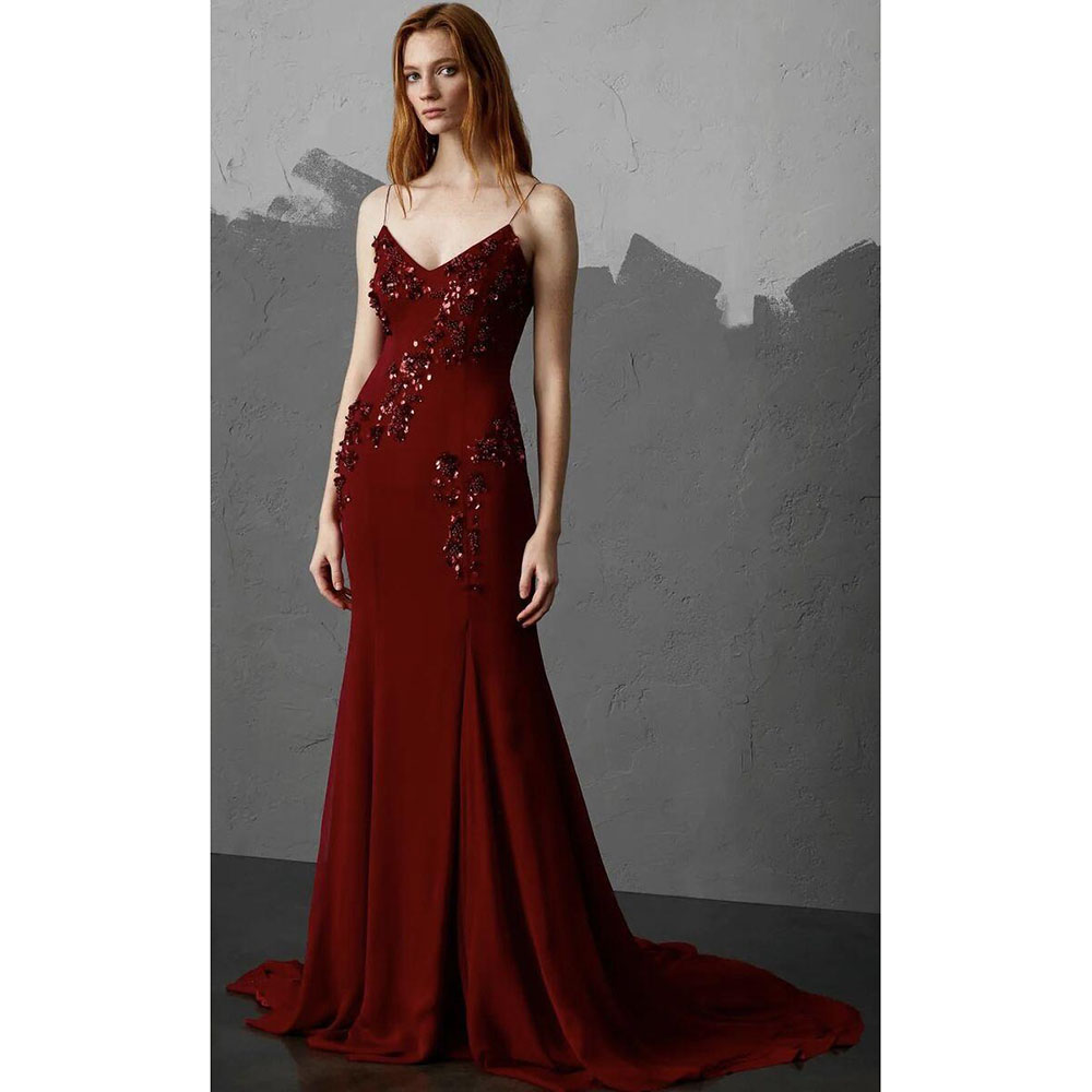 Red Evening Dresses Women Spag - Formal Dress Female recension och pris