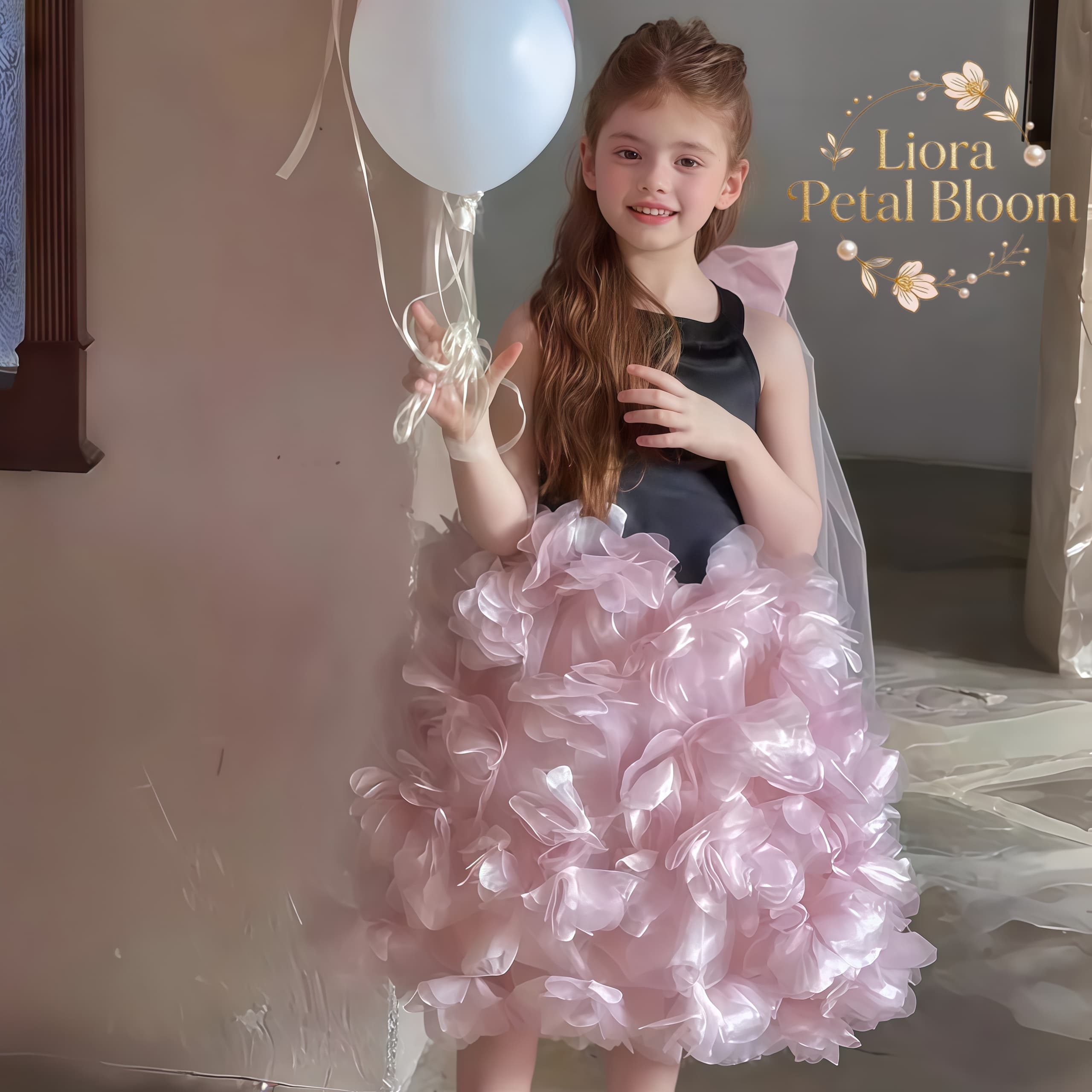 Girls' Black Floral Tulle Dres - Women'S Formal Wear For Girls recension och pris