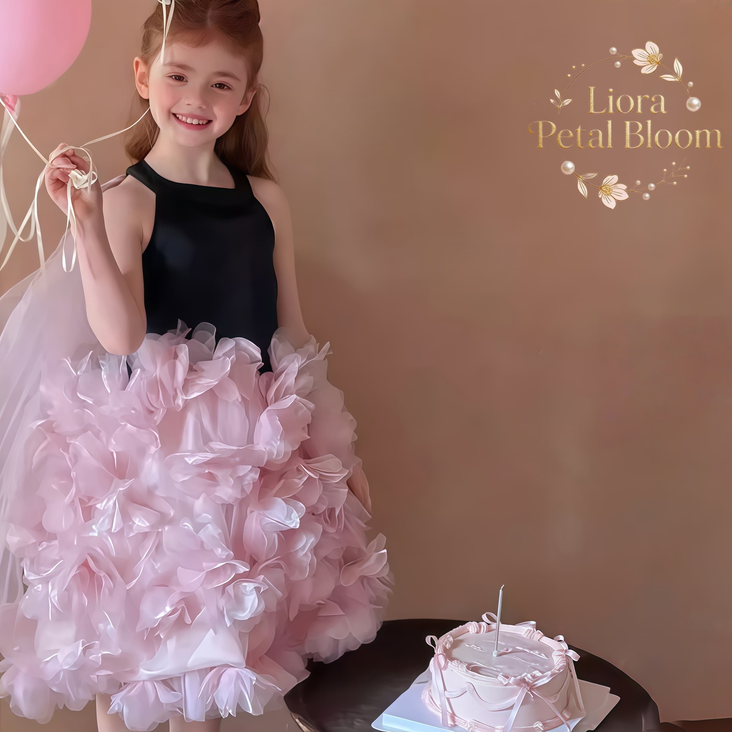 Girls' Black Floral Tulle Dres - Women'S Formal Wear For Girls recension och pris