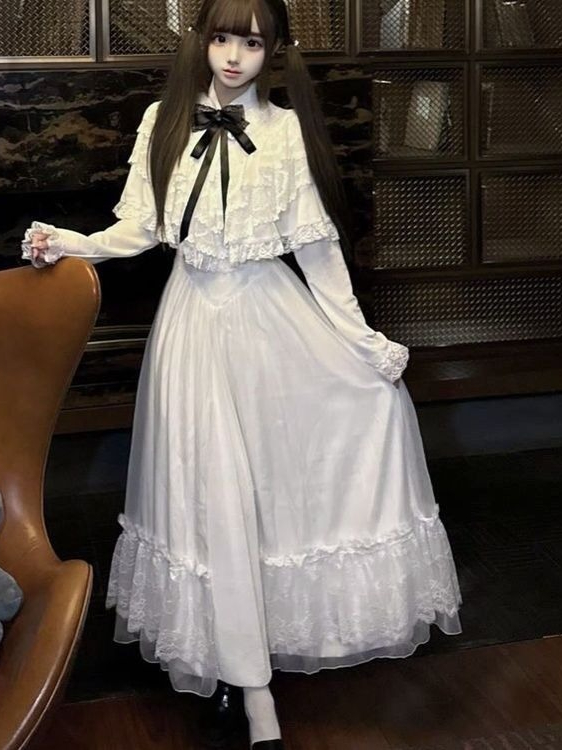 Japanese Short Sleeve Bow Lace - Women'S Elegant Formal Wear recension och pris