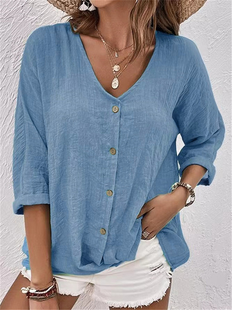 Elegant Buttons Solid Blouse S - Women'S Formal Wear Blouse recension och pris