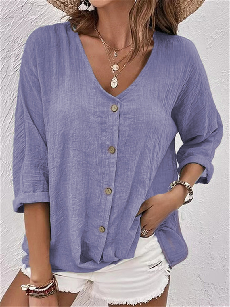 Elegant Buttons Solid Blouse S - Women'S Formal Wear Blouse recension och pris