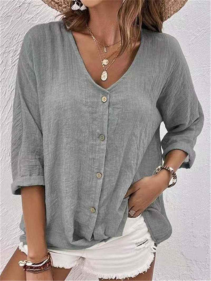 Elegant Buttons Solid Blouse S - Women'S Formal Wear Blouse recension och pris