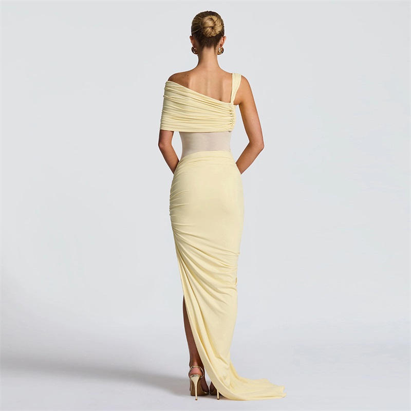 Yellow Women Prom Dress 2 Pcs  - Women'S Formal Wear Jumpsuit recension och pris