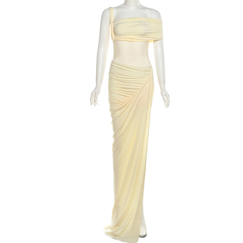 Yellow Women Prom Dress 2 Pcs  - Women'S Formal Wear Jumpsuit recension och pris