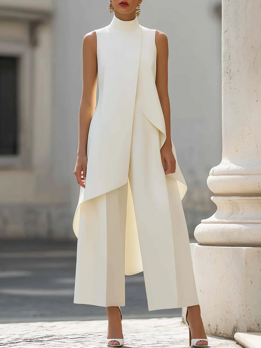 Sleeveless High Neck Jumpsuit  - Women'S Formal Wear Jumpsuit recension och pris