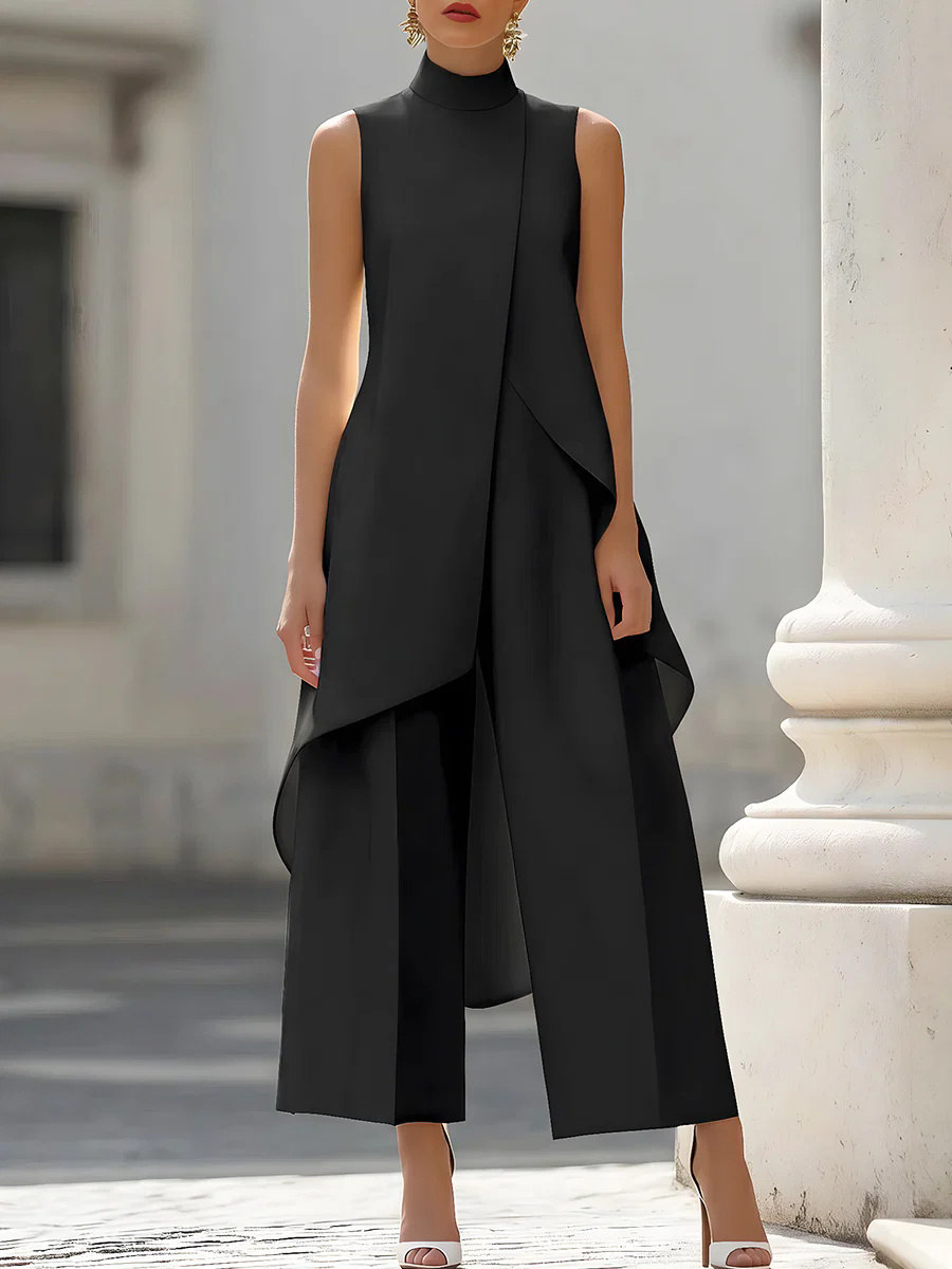 Sleeveless High Neck Jumpsuit  - Women'S Formal Wear Jumpsuit recension och pris