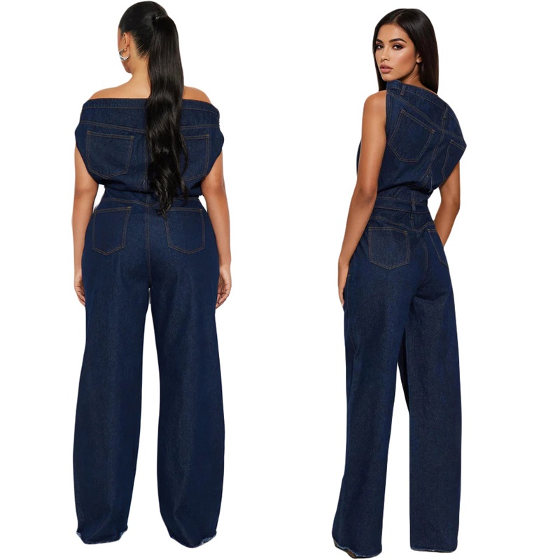 Blue Denim Women Jumpsuit Sexy - Women'S Formal Wear Jumpsuit recension och pris