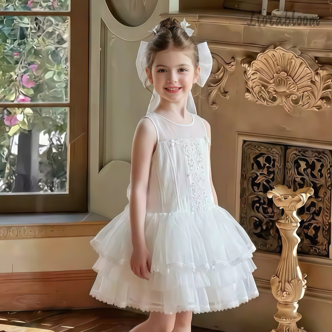 Girls' White Embroidered Forma - Women'S Formal Wear For Girls recension och pris