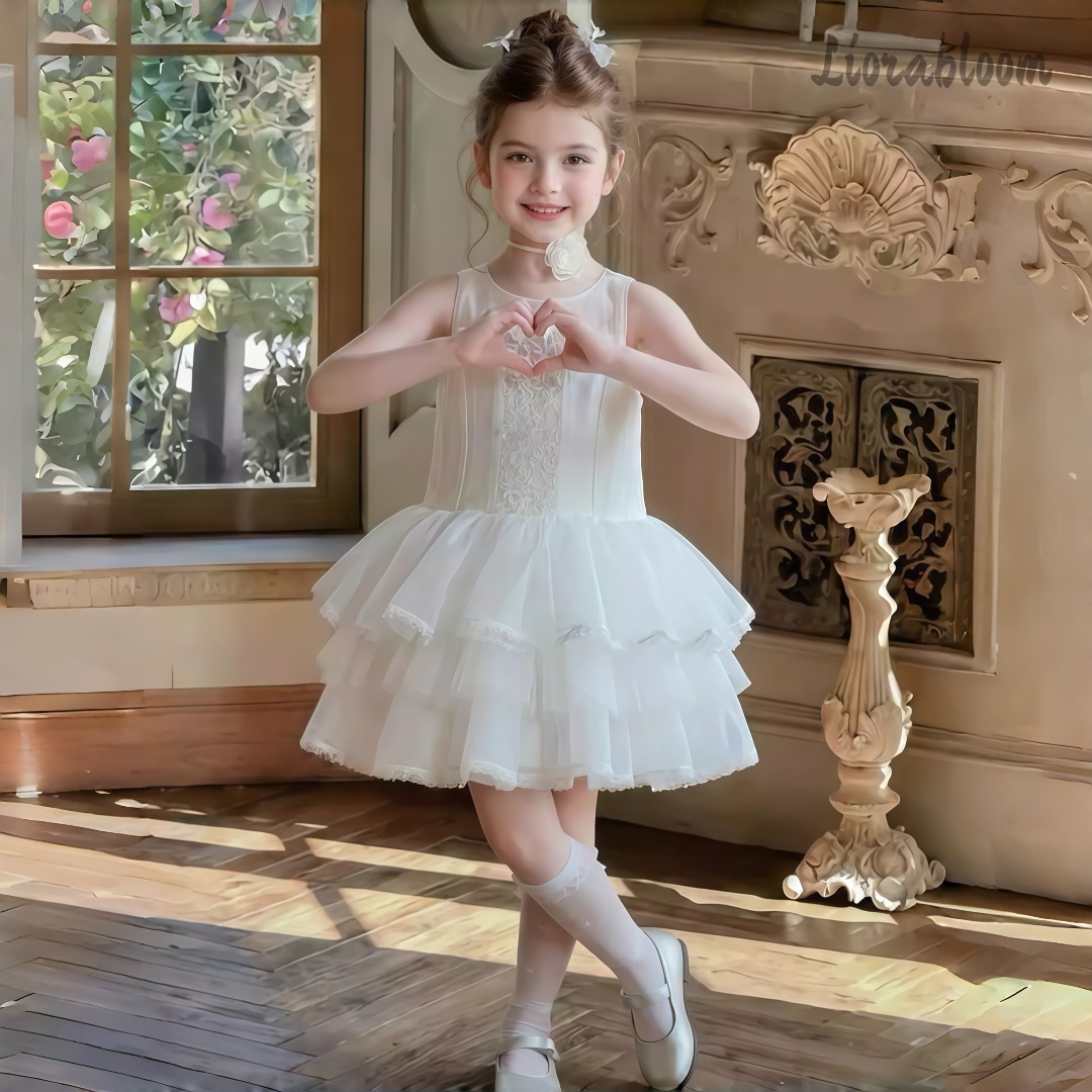 Girls' White Embroidered Forma - Women'S Formal Wear For Girls recension och pris