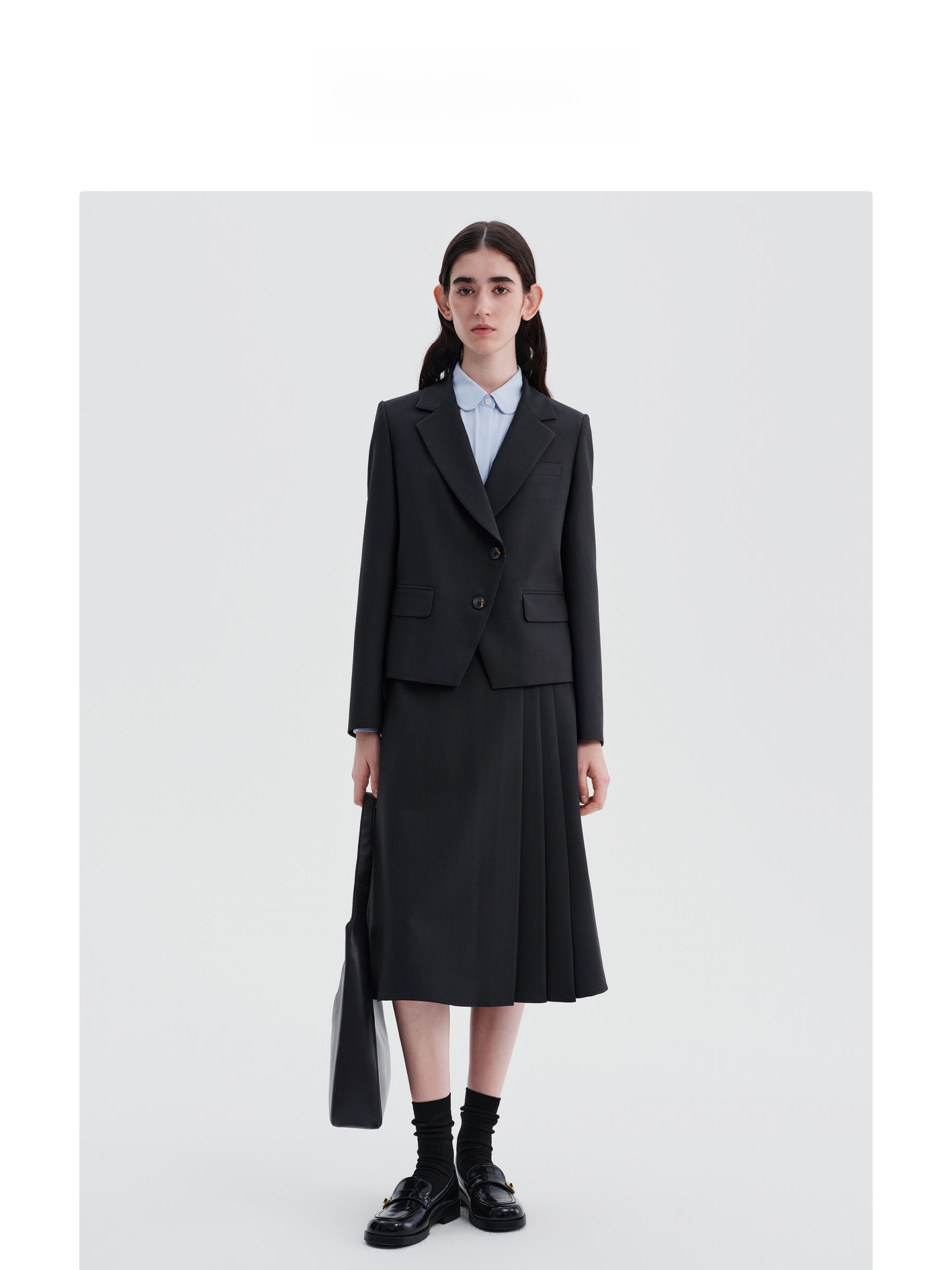 Deep Grey Suit Jacket And Half - Women Formal Wear For Interview recension och pris