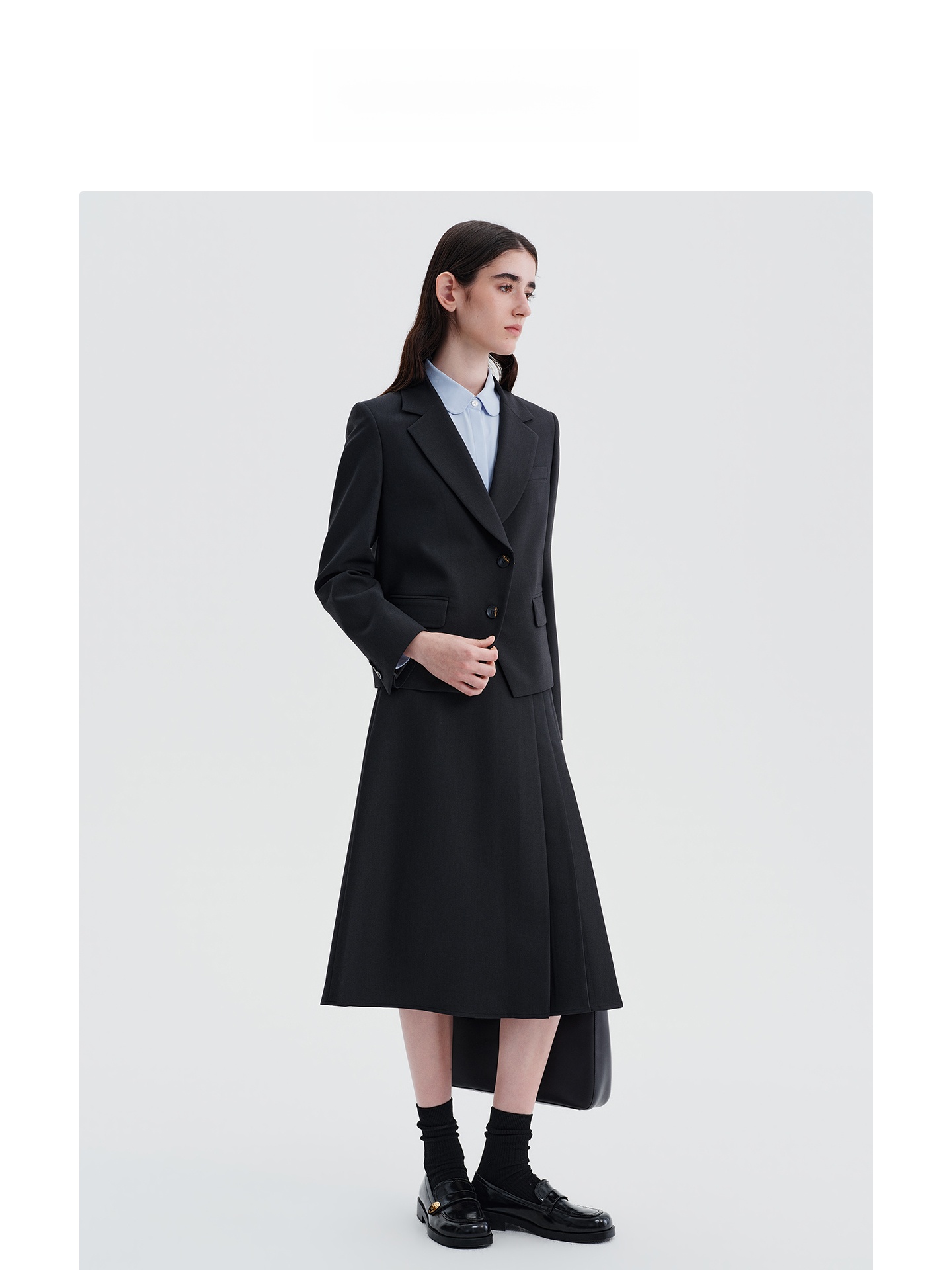 Deep Grey Suit Jacket And Half - Women Formal Wear For Interview recension och pris