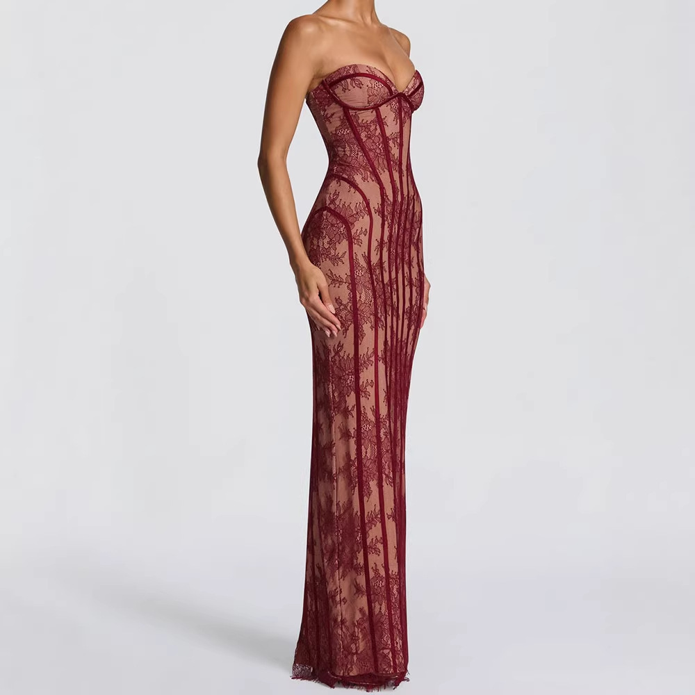 Strapless Bodycon Maxi Dress f - Women'S Elegant Formal Wear recension och pris