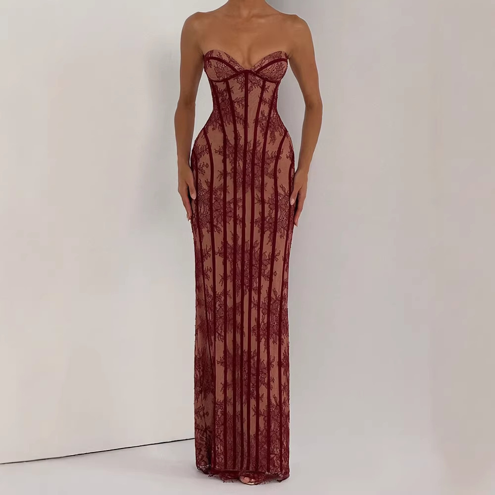 Strapless Bodycon Maxi Dress f - Women'S Elegant Formal Wear recension och pris