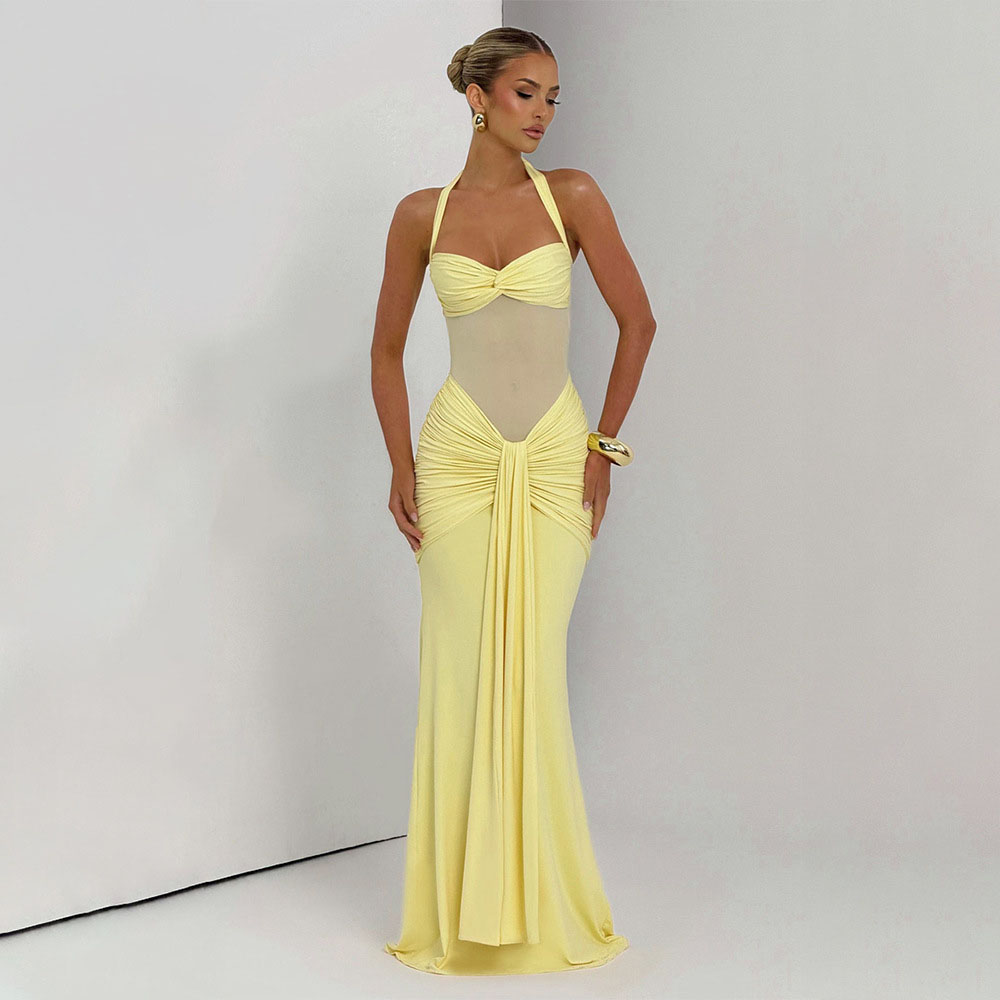 Elegant Patchwork Maxi Dress f - Women'S Elegant Formal Wear recension och pris