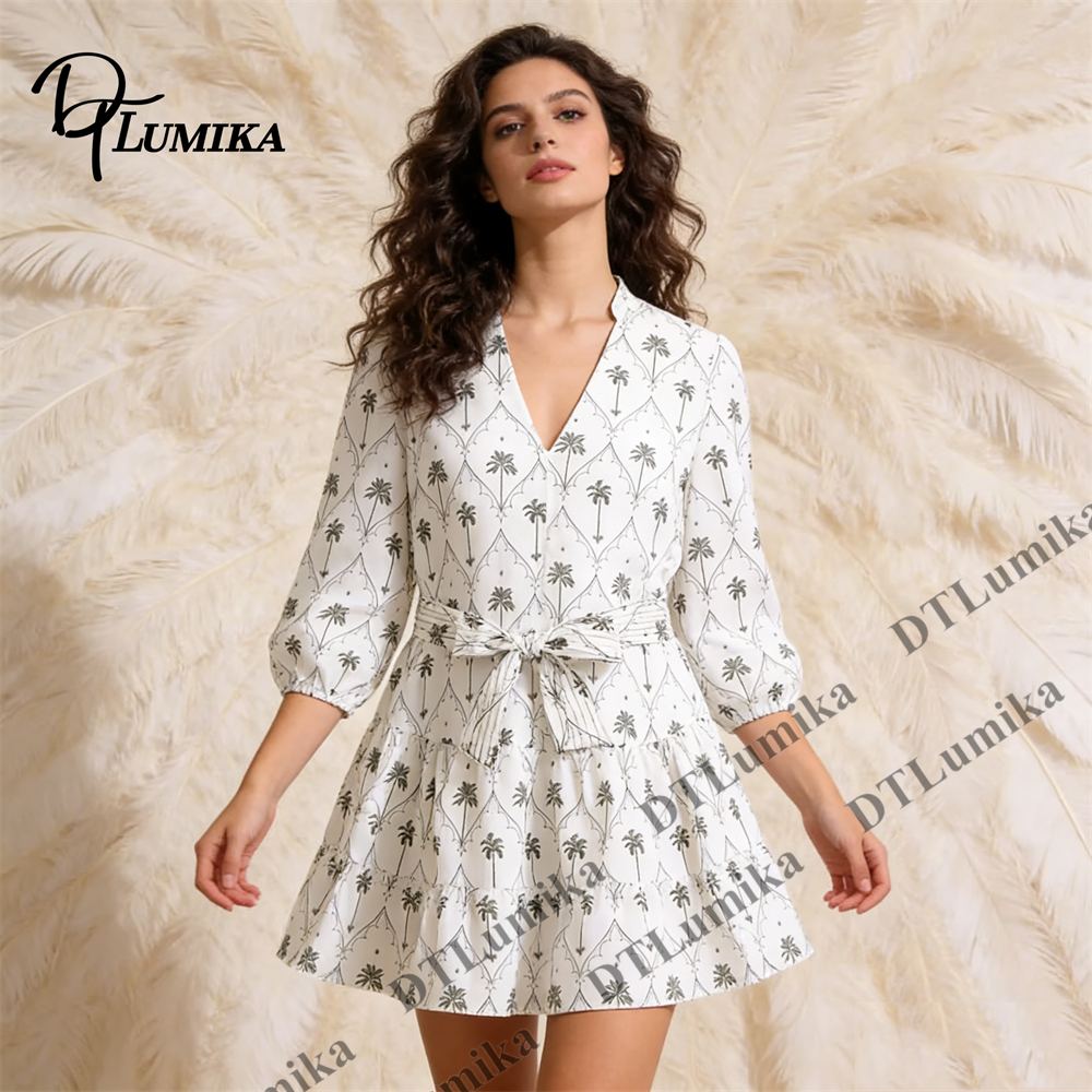 DTLumika Palm Tree Print Wrap  - Women'S Formal Resort Wear recension och pris