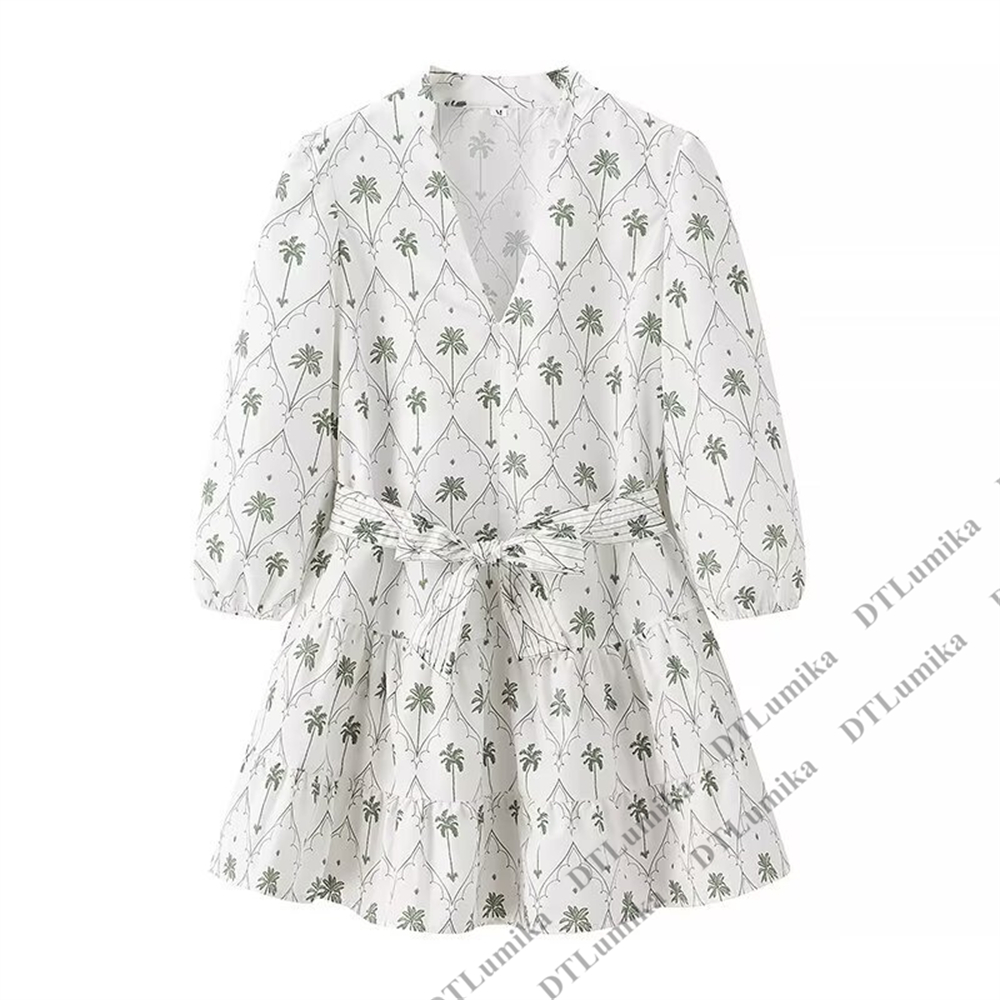 DTLumika Palm Tree Print Wrap  - Women'S Formal Resort Wear recension och pris