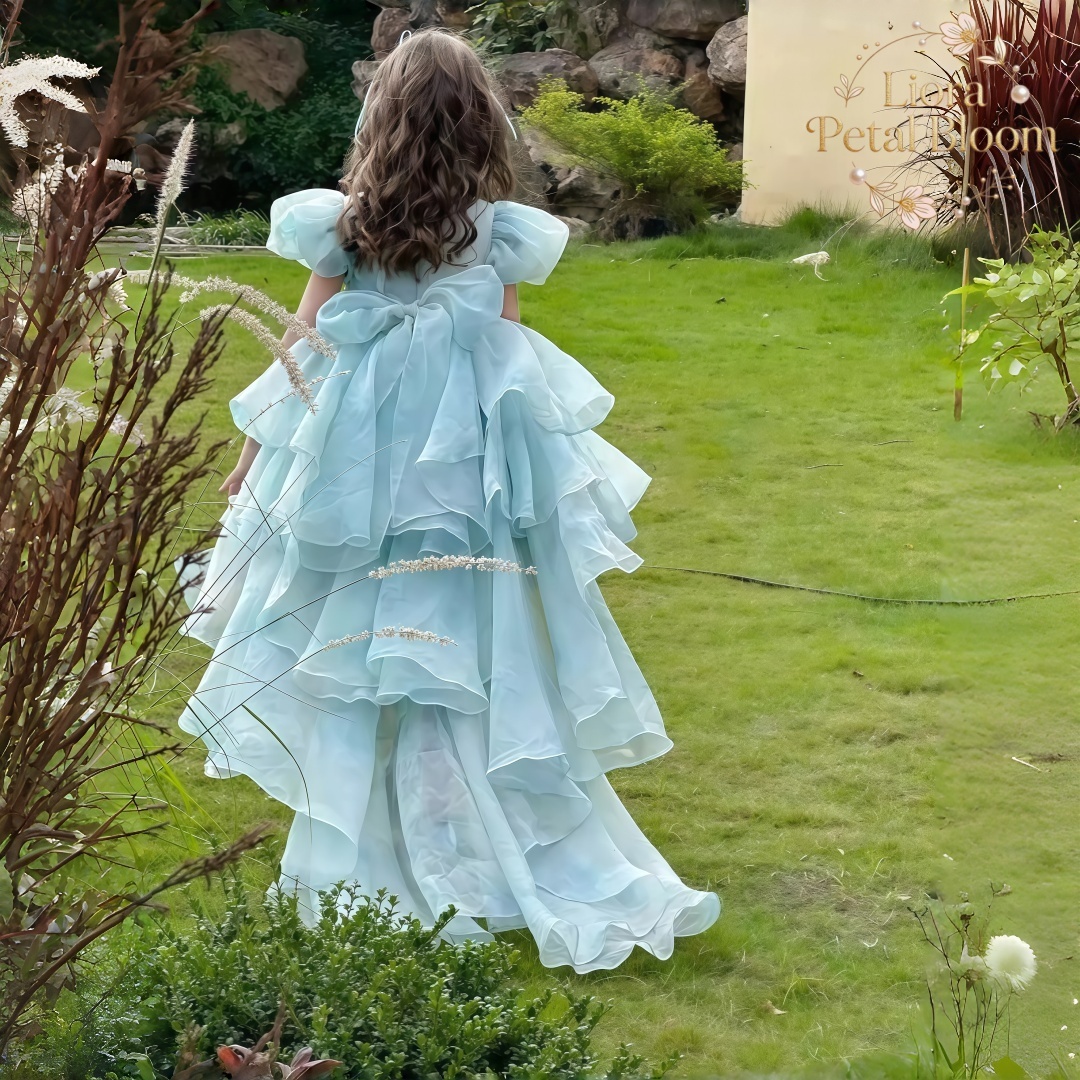 Blue Tulle Gown  Girls' Bow Pa - Women'S Formal Wear For Girls recension och pris