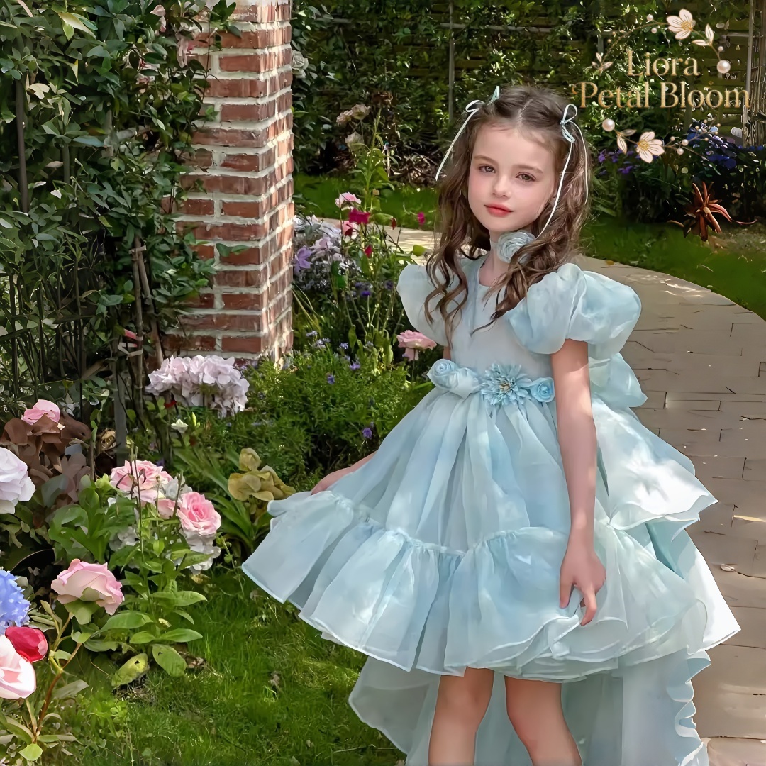 Blue Tulle Gown  Girls' Bow Pa - Women'S Formal Wear For Girls recension och pris