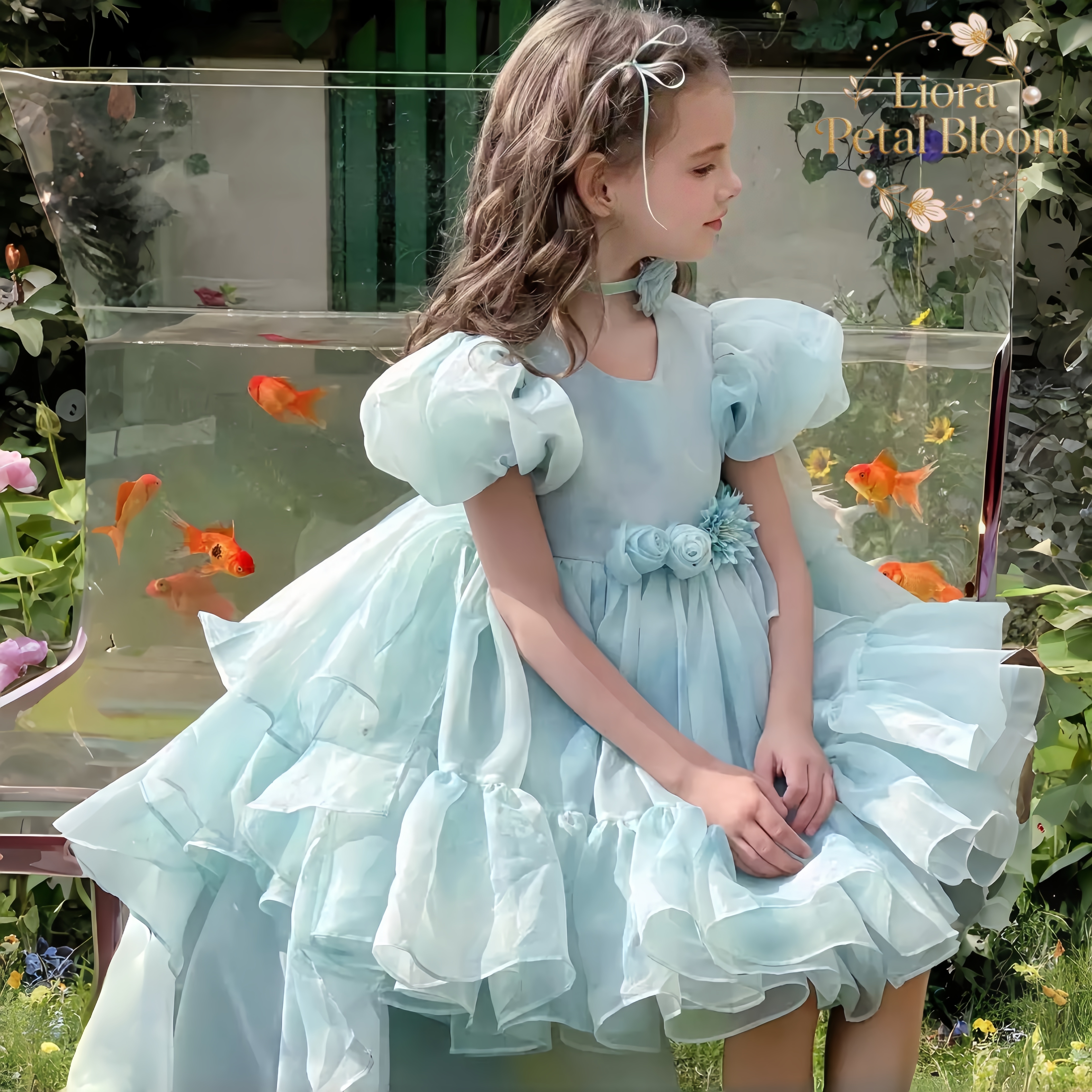 Blue Tulle Gown  Girls' Bow Pa - Women'S Formal Wear For Girls recension och pris