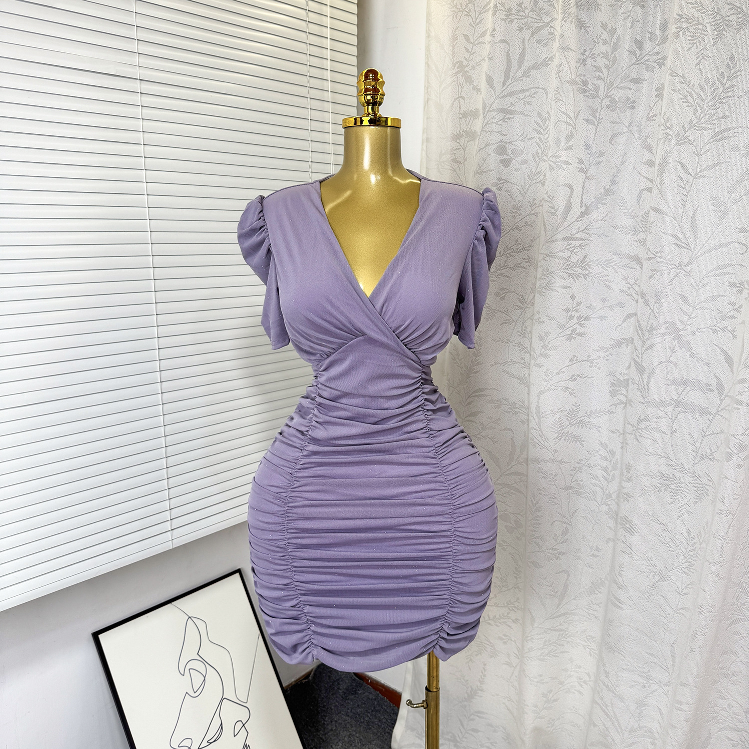 Short Dress Women Sexy Dresses - Wrap Dress Work recension och pris